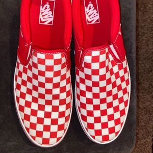 Red Checkered Slip On Vans